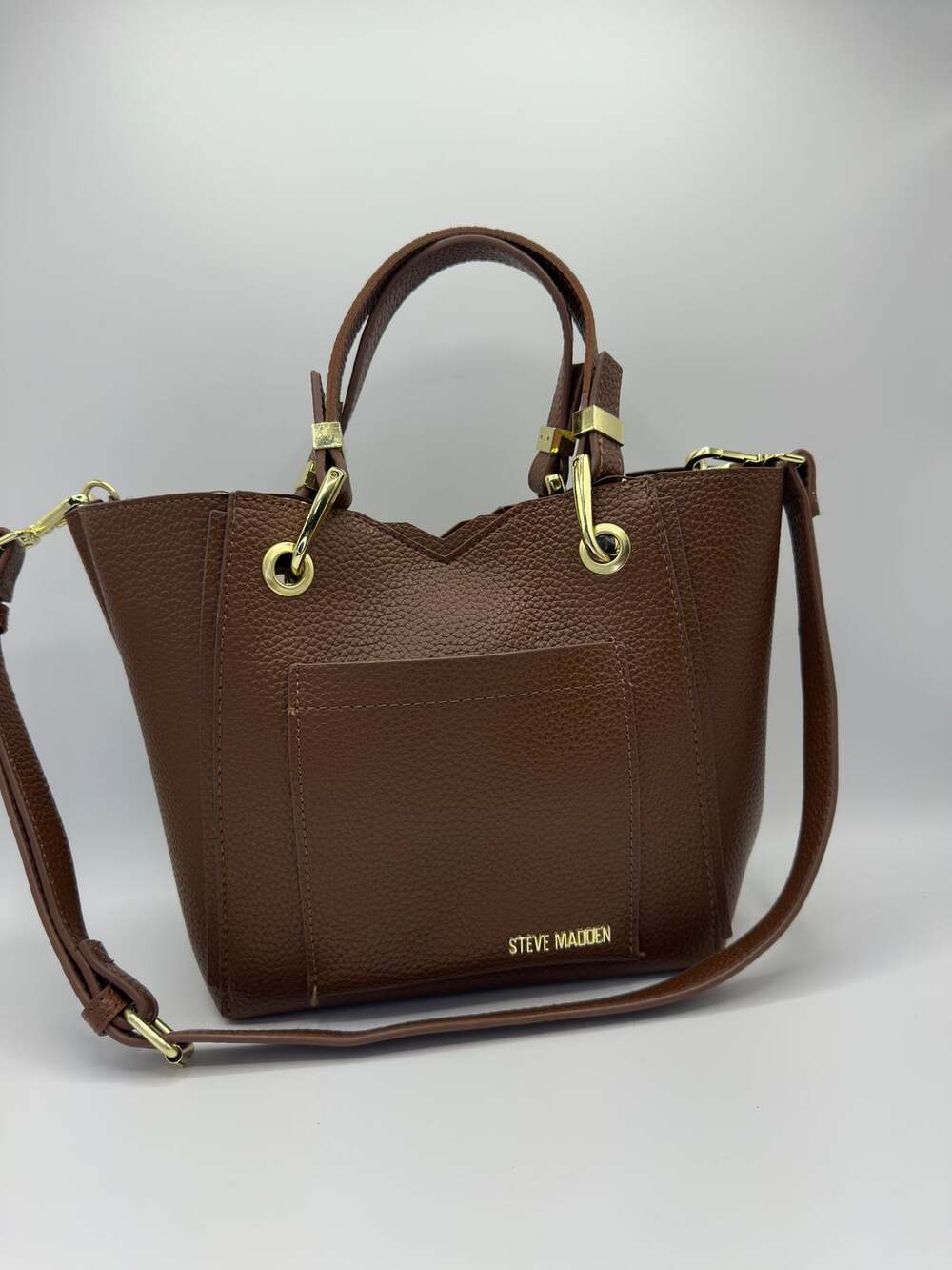β¨ Steve Madden Bkarta Brown Pebbled PU Convertible Crossbody Bag (13βx9.5β) β¨
